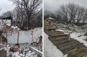 «Помогает оползню приближаться»: саратовчанка пожаловалась на заброшенные руины в Гагаринском районе