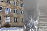 В подъезде аварийной пятиэтажки в Заводском районе выросли сталагмиты