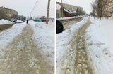 «Тротуар ни разу не чищен за зиму»: из-за снега саратовцы не могут дойти до школы и поликлиники