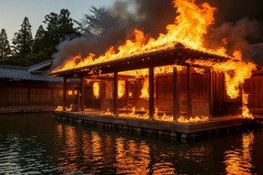 За полдня сгорели пять бань