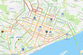 В вечер пятницы Саратов сковали восьмибалльные пробки