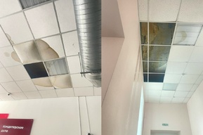 В саратовском колледже частично обрушился потолок