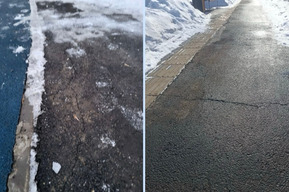 «Разве жители такого достойны?»: горожанин рассказал о разбитом асфальте в скандальном сквере на Прессовой