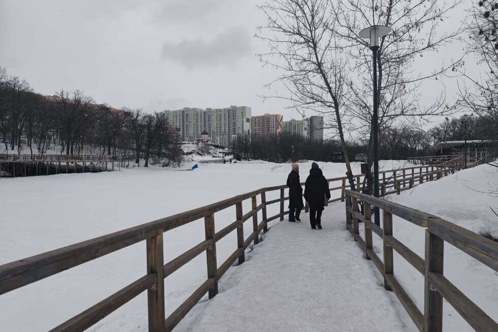 После оттепели парк «Семхоз» превратился в «ледяную сказку» для травматолога (ранее его заполонили крысы)