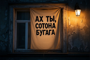 Саратовец заплатит две тысячи рублей за то, что вывесил на окне флаг с сатанинской символикой