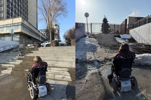 Мэрия Саратова так и не организовала спуск для маломобильных жителей к Ротонде