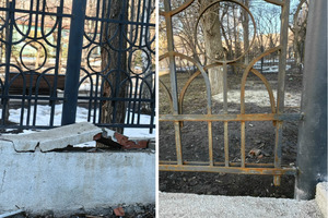 Миллионы проржавели и осыпаются: через год после капитального ремонта, новая ограда Детского парка взгрустнула