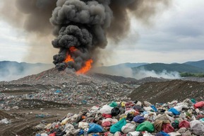 Из-за возгорания свалки в Энгельсе оказались превышены загрязняющие вещества в воздухе (ранее сообщалось, что все пробы соответствуют нормативам)