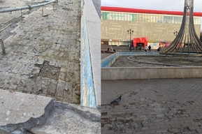 «Всё в упадке…»: фонтан в сквере «Рубин» продолжает разрушаться