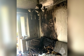 Трёх человек спасли на пожаре в девятиэтажке на улице Зеркальная 