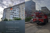 В девятиэтажке на 1-й Дачной горели балконы, проводилась эвакуация жильцов