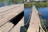Жители Энгельса показали ужаснейший мост, по которому ежедневно вынуждены ходить ученики трёх школ