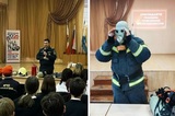 Школьникам региона показали, как надевать противогазы и спасаться от ракетной опасности