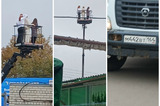«Девочки на вышке»: жители Саратова засняли, как возле рядов Сенного рынка при помощи муниципальной техники катают трёх женщин