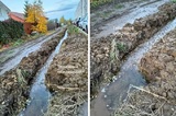 Место скандального ДТП вице-губернатора Михаила Исаева, откуда он с запахом алкоголя уехал от полиции, заливает водой