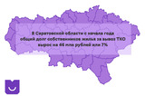 С начала года общий долг жителей Саратовской области за вывоз мусора увеличился на 7 процентов